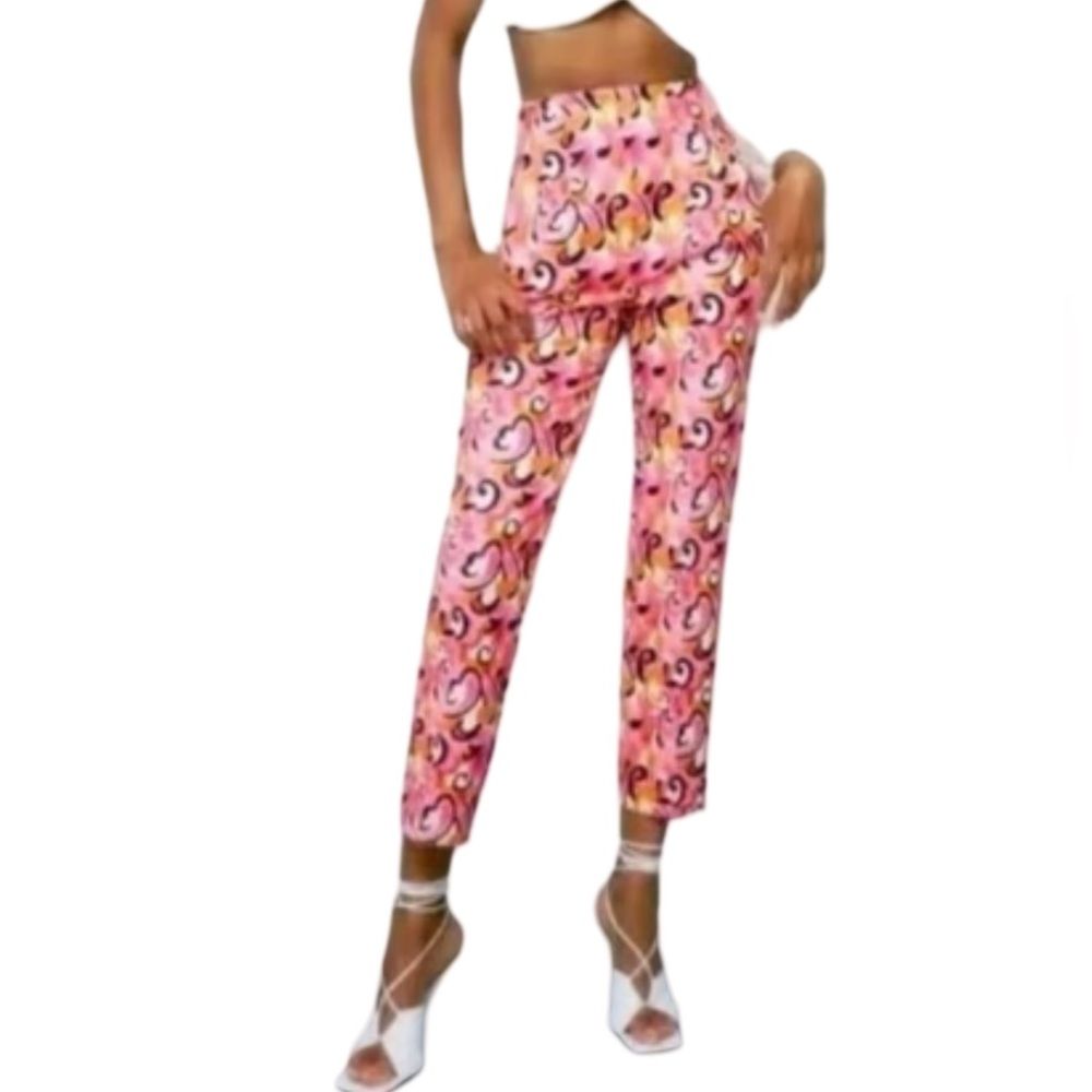 Nwot Zara Paisley And Floral 70s Style Pants. Xs